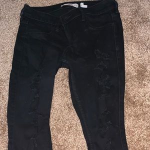 Hollister ripped black jeans
